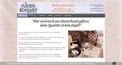 Desktop Screenshot of fliesen-kohlmey.de